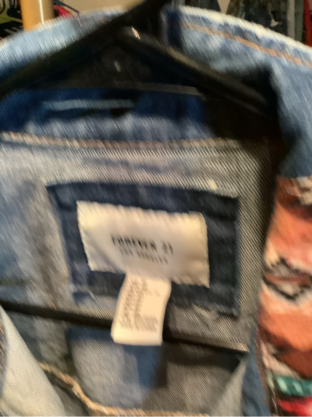 Denim Patchwork Jacket - Blue - Picture 3 of 5